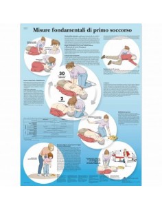 3B Scientific, tavola anatomica, Misure di Primo Soccorso (cod, VR4770UU)